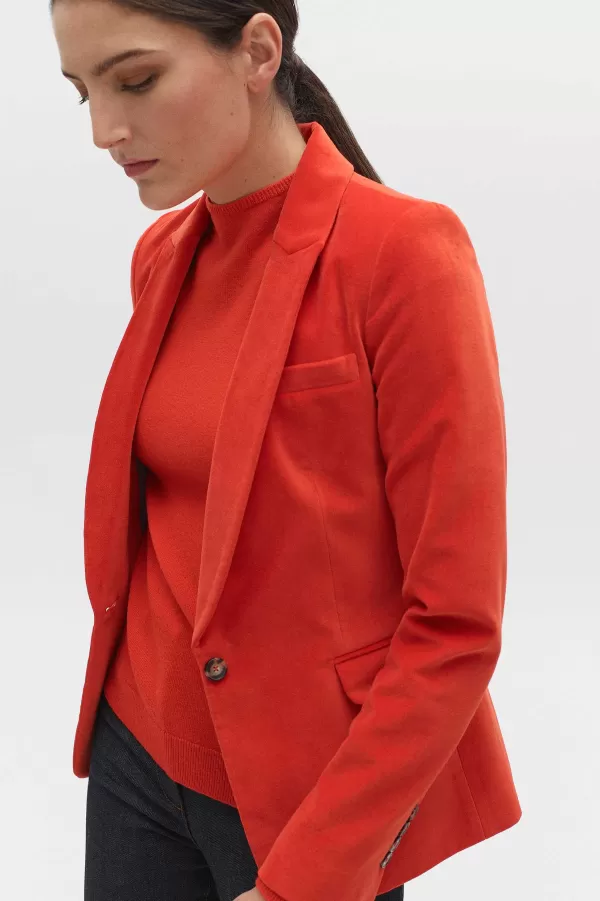 Shop CAROLL Blazer Aurora Femme Orange