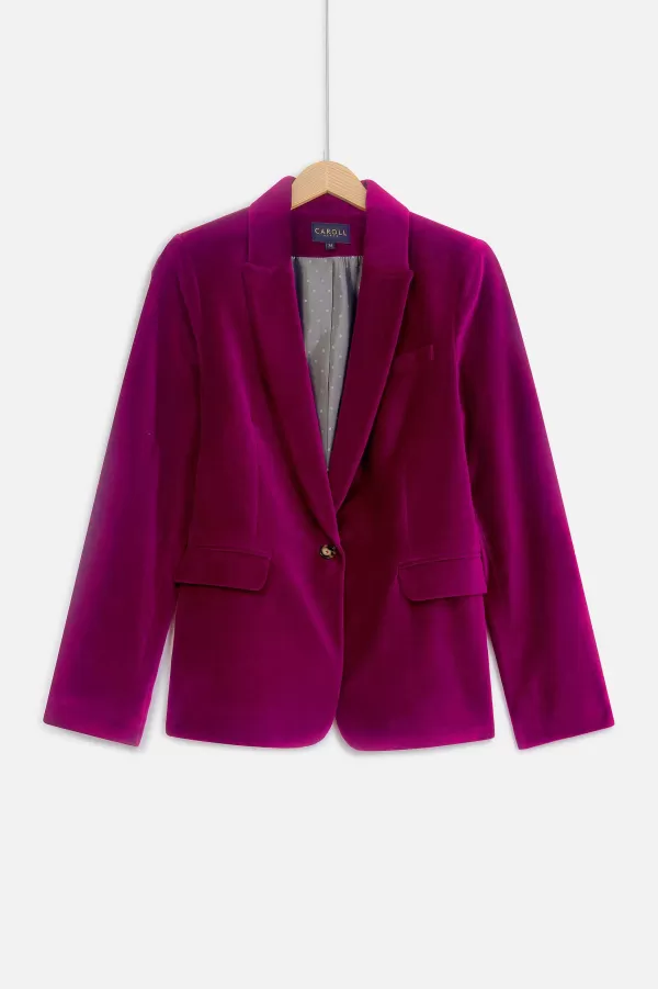 Fashion CAROLL Blazer Aurora Femme Prune