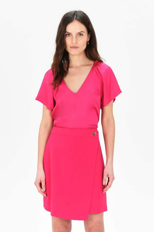 Store CAROLL Blouse Ciman Femme Rose Fushia