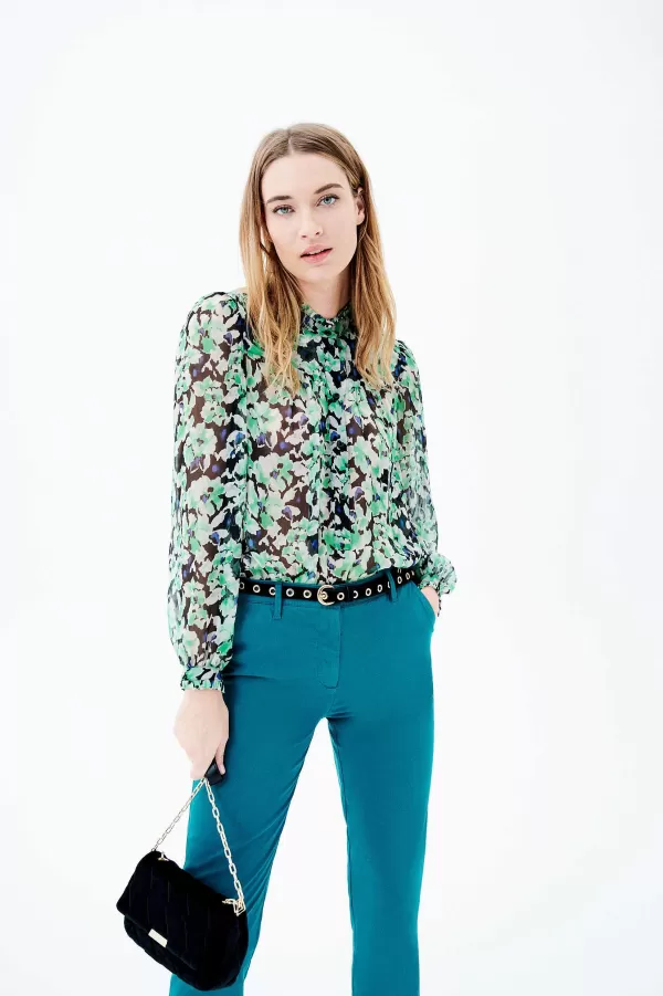 Outlet CAROLL Blouse Cinzia Femme Vert Menthe