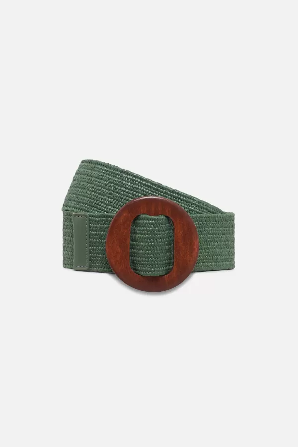 Outlet CAROLL Ceinture Isaac Femme Vert Kaki