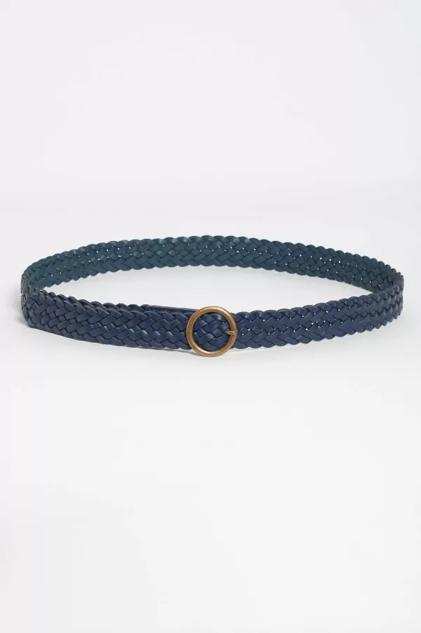 Online CAROLL Ceinture Monastir 100% Cuir Femme Bleu Marine