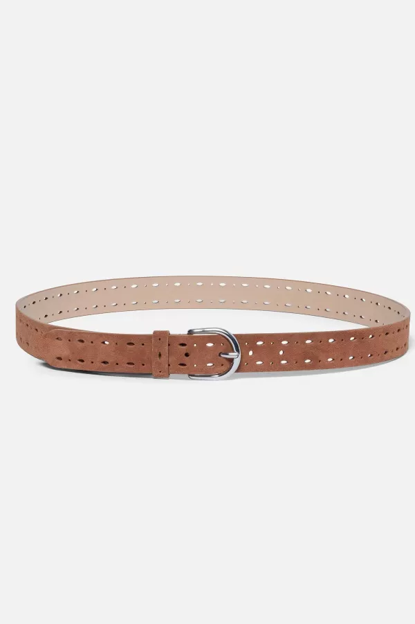 Outlet CAROLL Ceinture Perforee Femme Camel