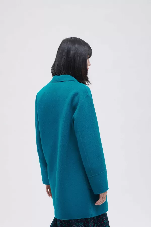 Fashion CAROLL Manteau Ginger Femme Bleu Turquoise