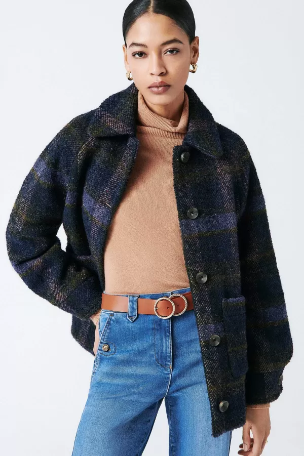 Clearance CAROLL Manteau Marius Femme Bleu Marine