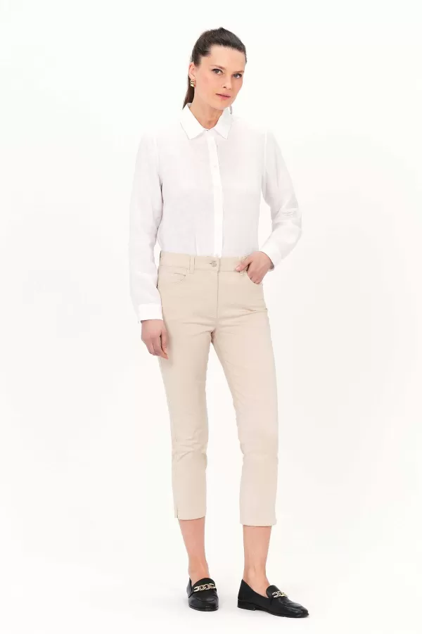 Flash Sale CAROLL Pantacourt Mason Femme Beige