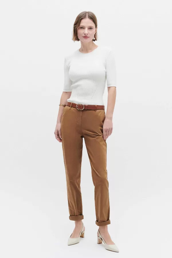 Best CAROLL Pantalon Adelmo Femme Camel