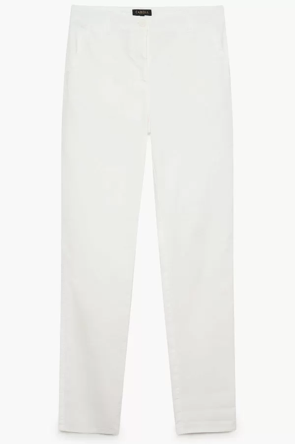 Flash Sale CAROLL Pantalon Adelmo Femme Blanc