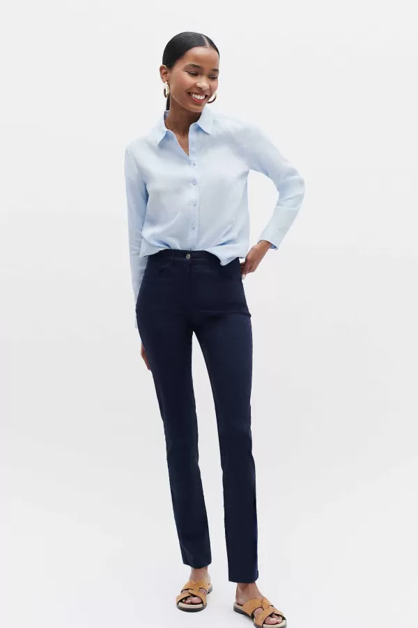 New CAROLL Pantalon Craig Femme Bleu Marine