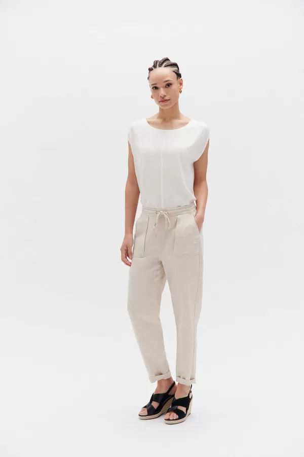 New CAROLL Pantalon Ignace Femme Beige