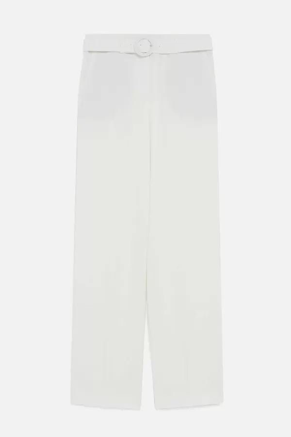 New CAROLL Pantalon Pcylien Femme Ivoire