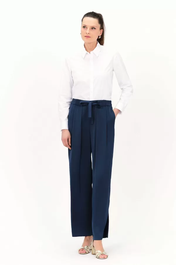 Best CAROLL Pantalon Piano Femme Bleu Petrole