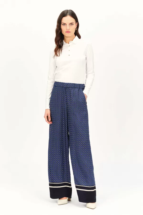 Online CAROLL Pantalon Pimeo Femme Bleu Turquoise