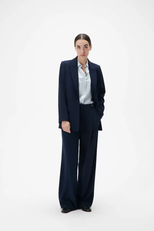 Clearance CAROLL Pantalon Presley Femme Bleu Marine