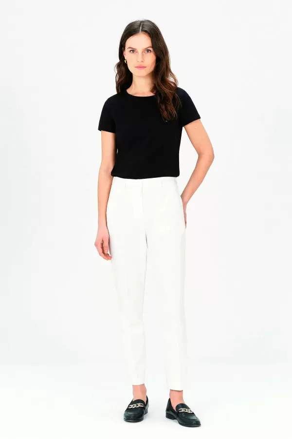 New CAROLL Pantalon Psidiko2 Femme Ivoire