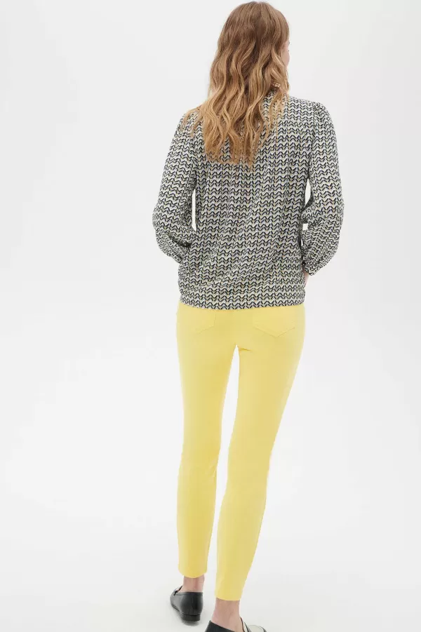 Sale CAROLL Pantalon Ptonio Femme Jaune Clair