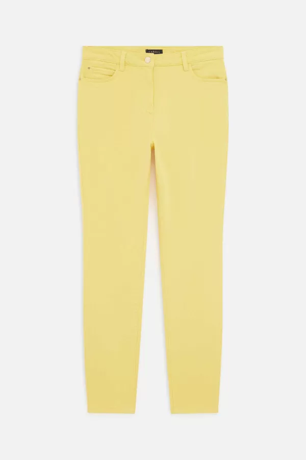 Sale CAROLL Pantalon Ptonio Femme Jaune Clair