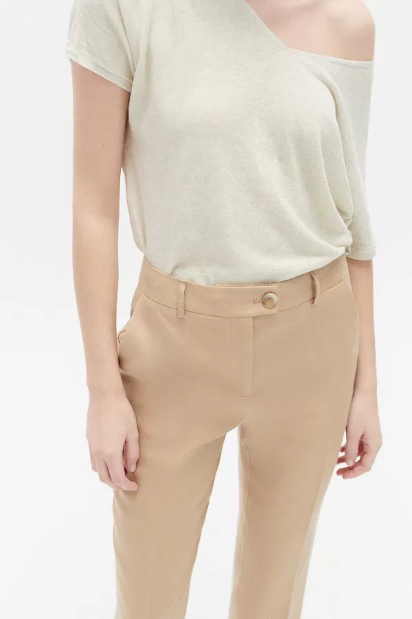 Clearance CAROLL Pantalon Randy Femme Beige