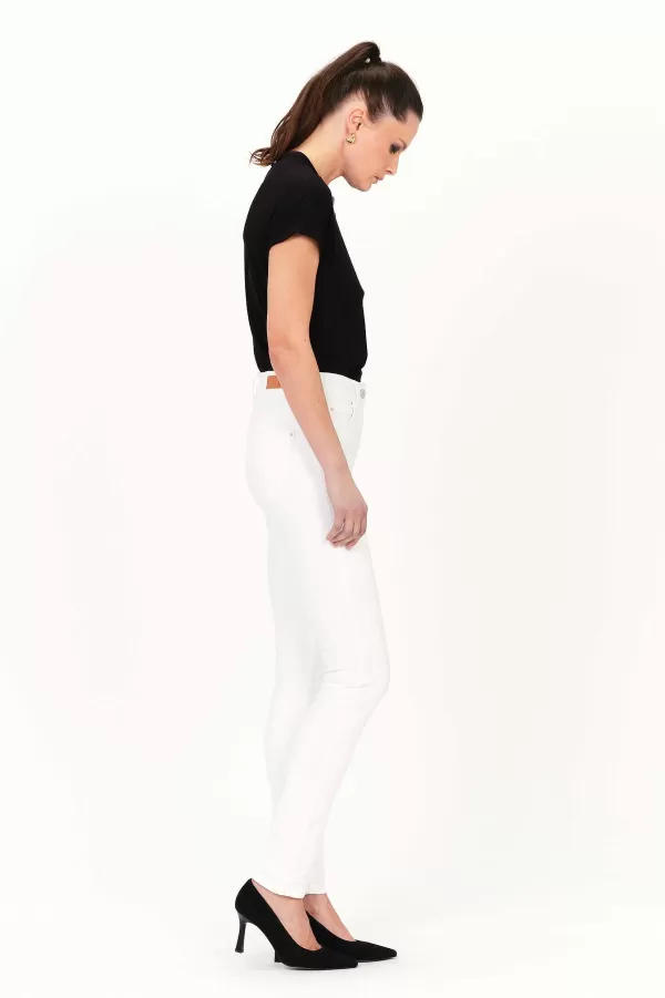 Best CAROLL Pantalon Slim Tom. Femme Blanc