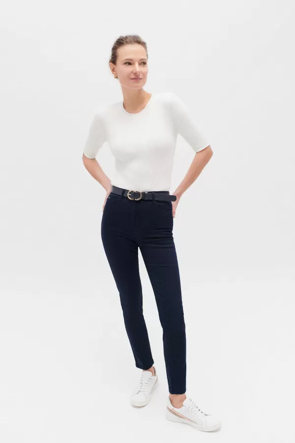 Store CAROLL Pantalon Tony Femme Bleu Marine