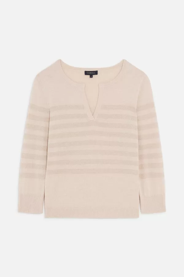 Hot CAROLL Pull Malte Femme Beige