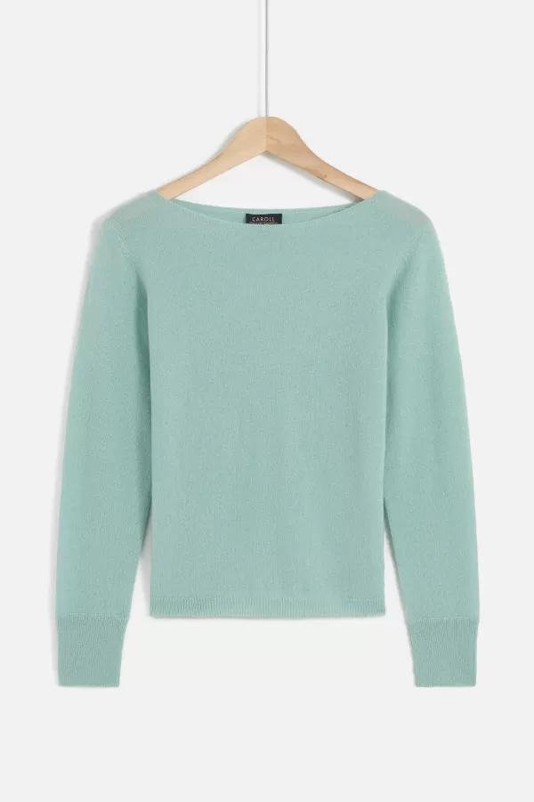 Clearance CAROLL Pull Mzoan Femme Vert Clair