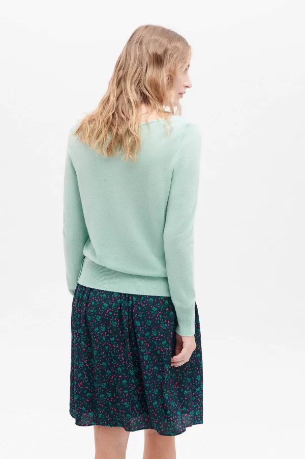 Store CAROLL Pull Sofie Femme Vert Clair