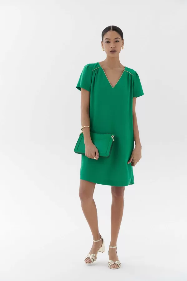 Store CAROLL Robe Raffy Femme Vert Menthe