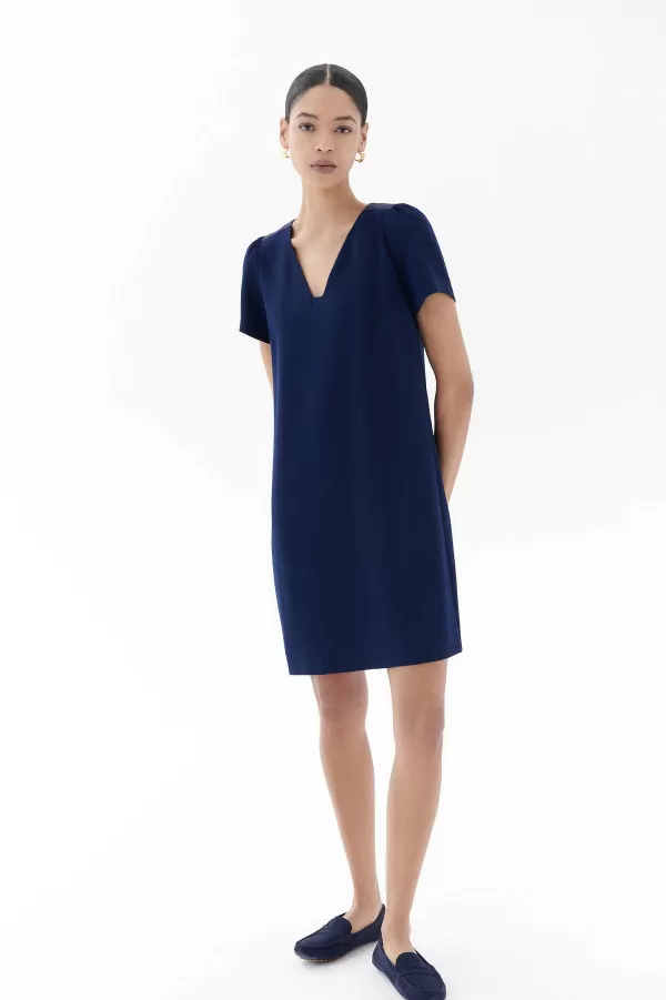 Best Sale CAROLL Robe Riana Femme Bleu Marine