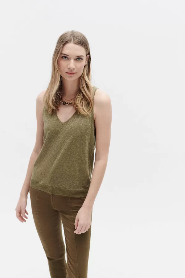 Cheap CAROLL Top Nolwenn Femme Vert Olive