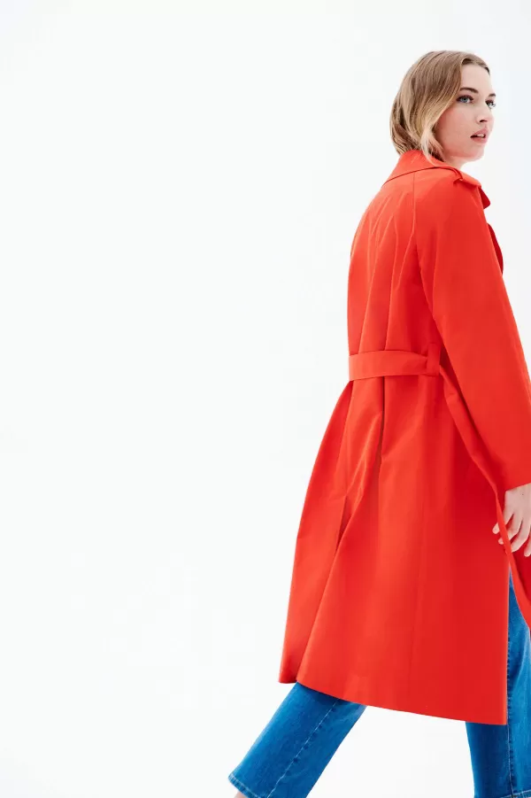 New CAROLL Trench Gtramontane Femme Rouge