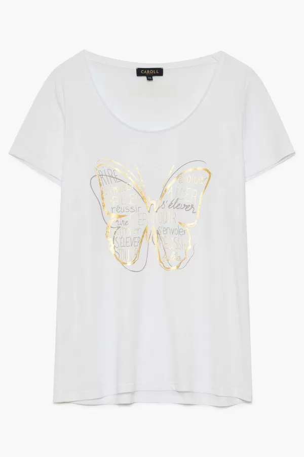 Outlet CAROLL T-Shirt Jamelia Femme Blanc