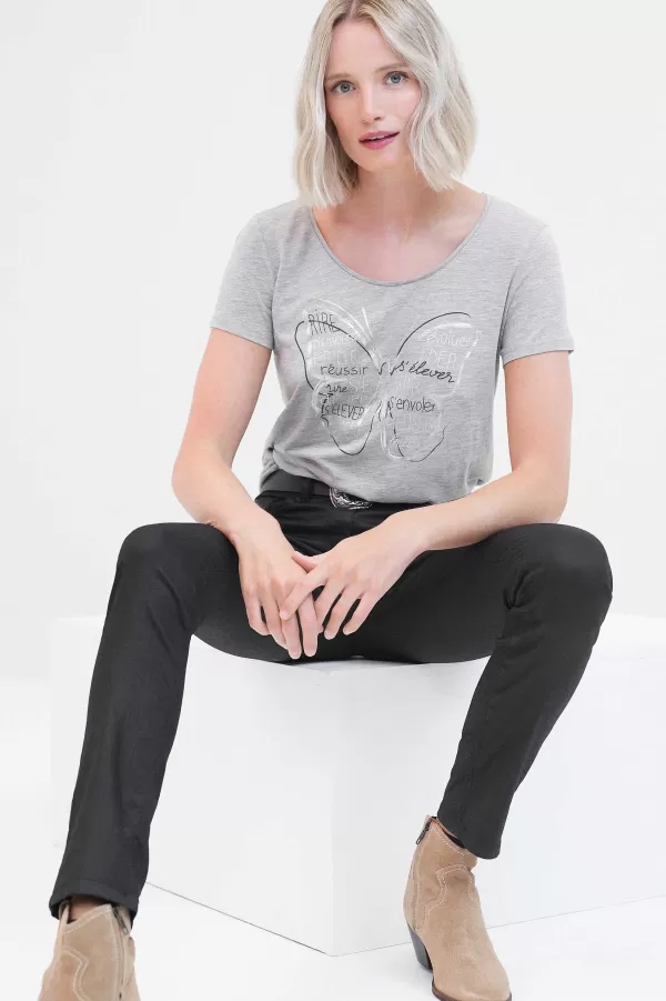 Sale CAROLL T-Shirt Jamelia Femme Gris