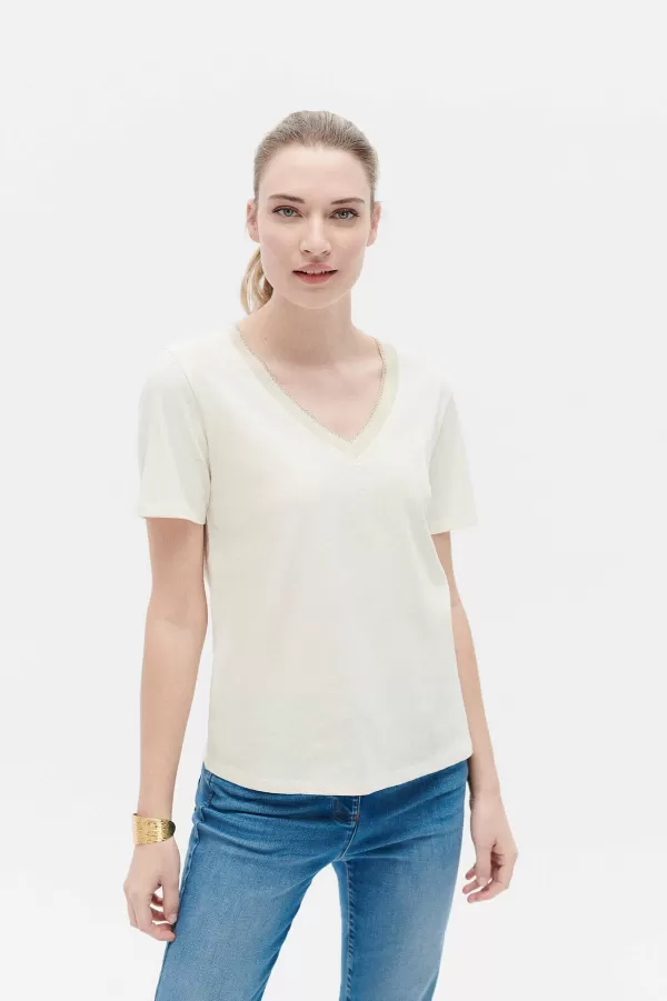 Fashion CAROLL Tshirt Jin Femme Beige