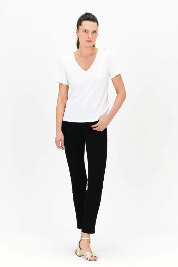 New CAROLL T-Shirt Manon Femme Blanc