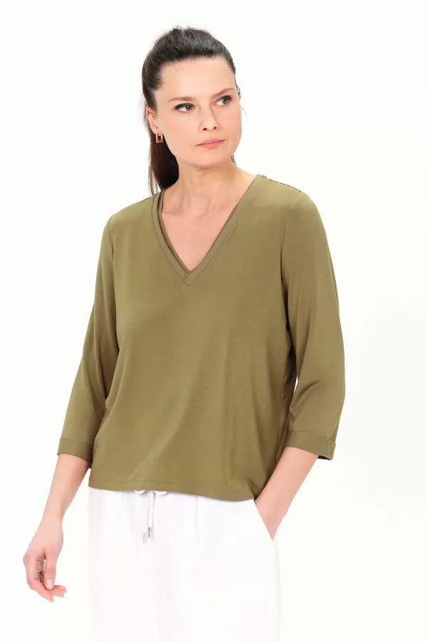 Store CAROLL T-Shirt Tbasic Femme Vert