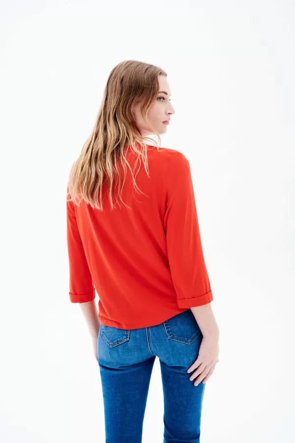 Store CAROLL T-Shirt Tbasic Femme Rouge