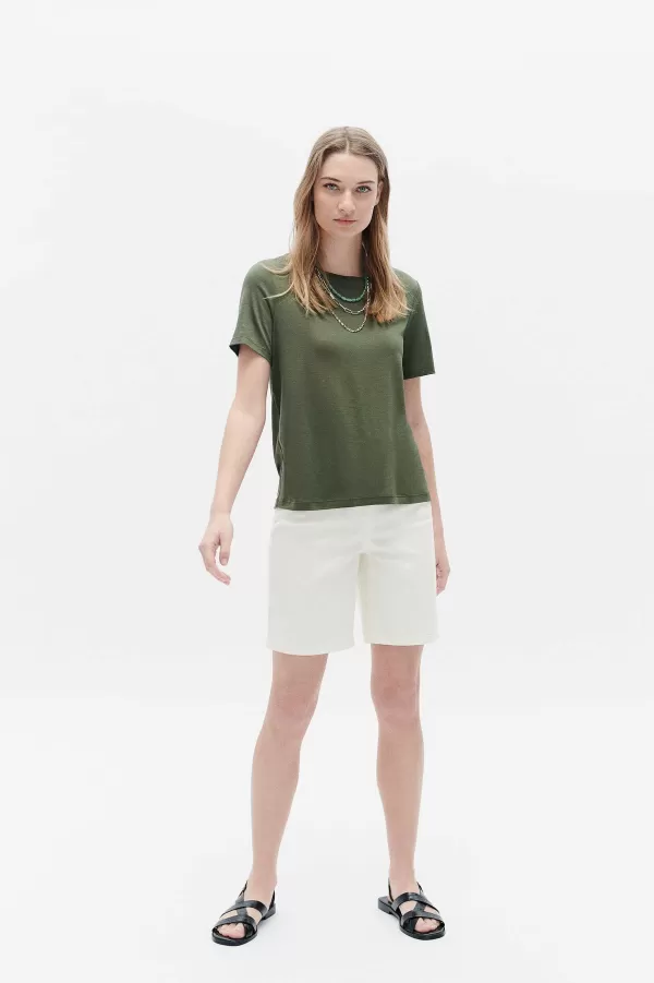 Cheap CAROLL Tshirt Tika Femme Vert Kaki