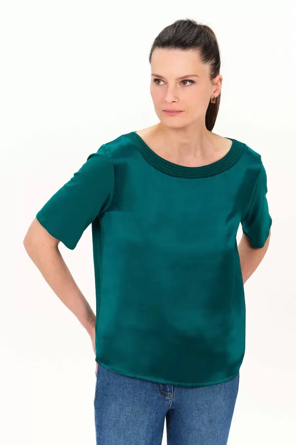 New CAROLL T-Shirt Trosi Femme Bleu Turquoise