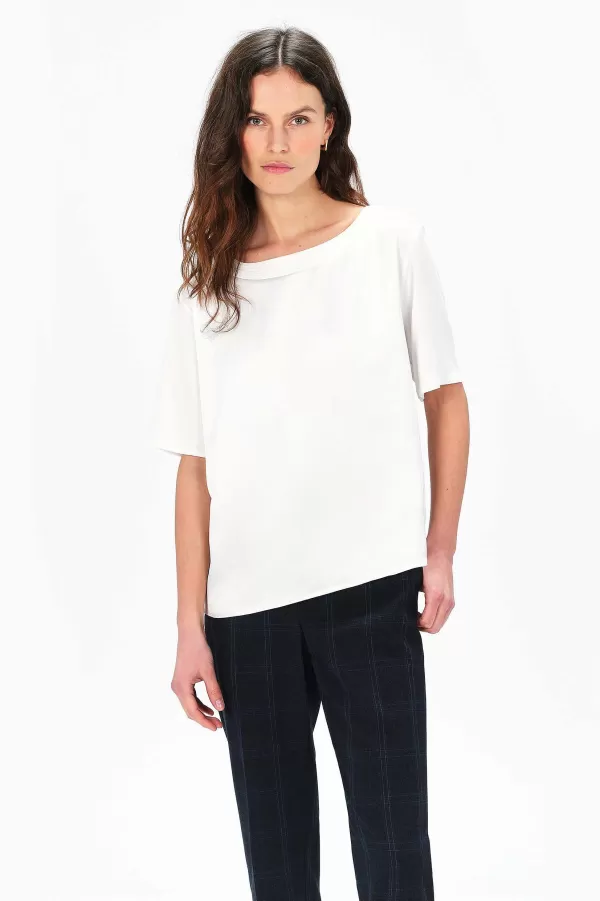 Fashion CAROLL T-Shirt Trosi Femme Ivoire