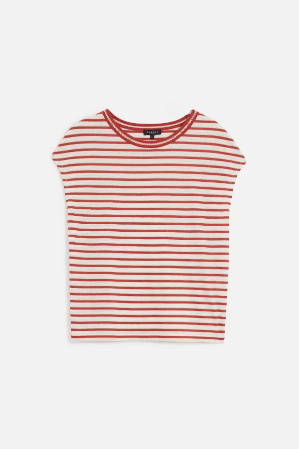 Clearance CAROLL T-Shirt Zoe Femme Rouge