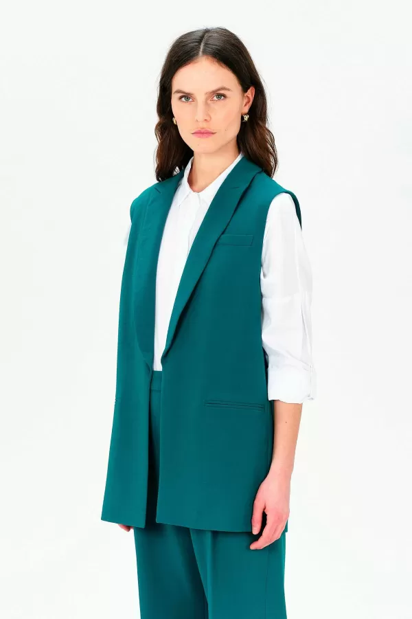 Hot CAROLL Veste Vopale Femme Vert Emeraude